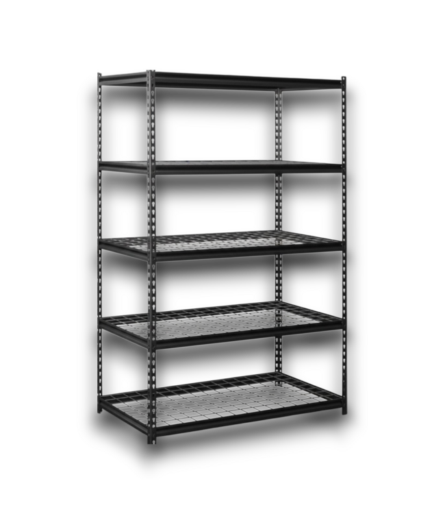 55409 Gray Metal 5-tier Shelving Unit