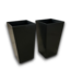 55413 Black Weather Resistant Plastic Square Planter And Drainage Holes 2 Pack