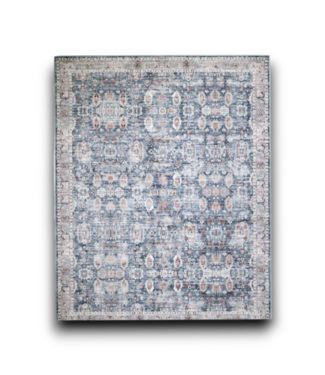 Bud's Warehouse 55417 5’ X 8’ Blue Traditional Botanical Area Rug