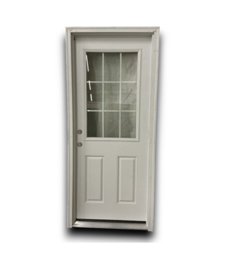 Bud's Warehouse 55418 32 X 80 White Half Light Exterior Door - Prehung