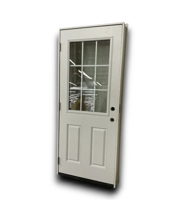 55418 32 X 80 White Half Light Exterior Door - Prehung