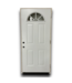 55419 36 X 80 White Exterior Door With Top Light