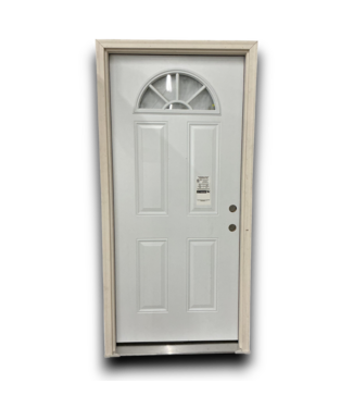 Bud's Warehouse 55419 36 X 80 White Exterior Door With Top Light
