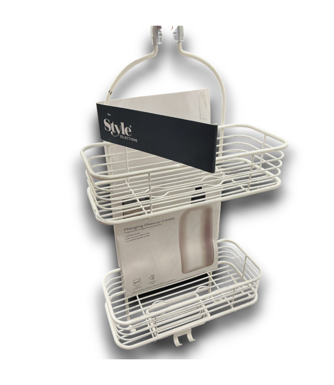 55420 Matte Whiteover Shower Head Hanging Caddy