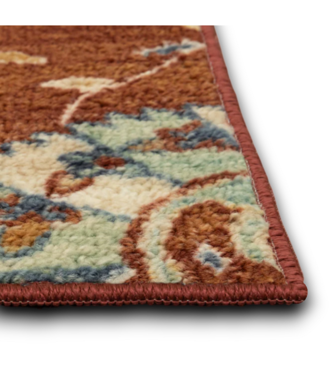 55422 4 X 6 Red Cream Medallion Eclectic Area Rug