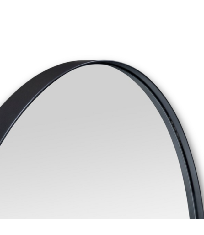 55426 Daisy Mai Recessed Mount Matte Black Mirrored Oval Medicine Cabinet