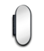 55426 Daisy Mai Recessed Mount Matte Black Mirrored Oval Medicine Cabinet