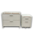 55430 White Laminate Office Cabinets Set Of 2