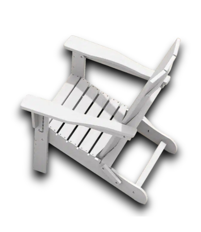 55432 Folding White Modern Adirondack Chair