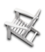 55432 Folding White Modern Adirondack Chair