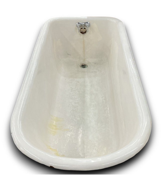 55433 Vintage 1800's Cast Iron Clawfoot Bathtub