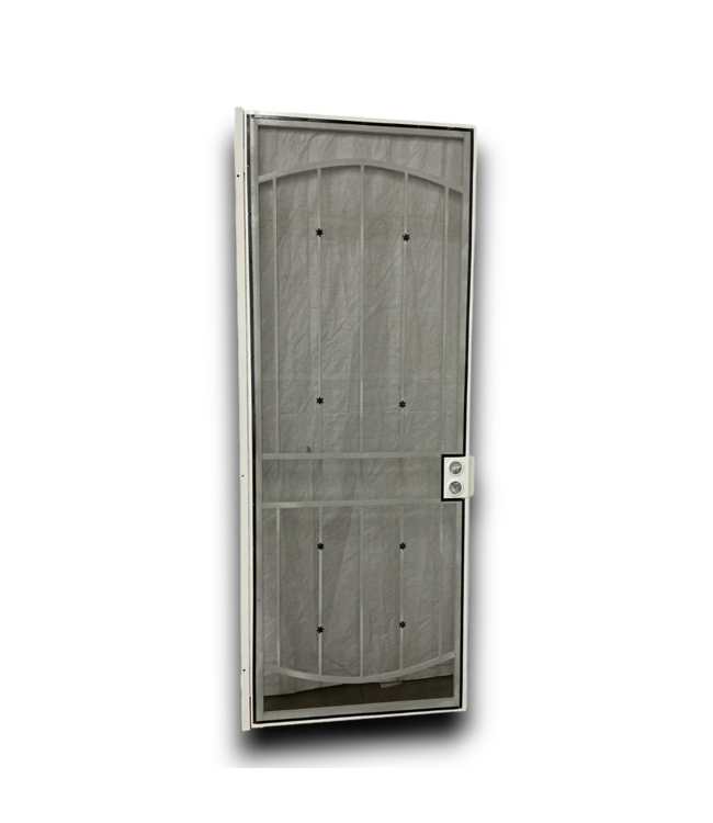 55434 36 X  96 White Metal Security Door