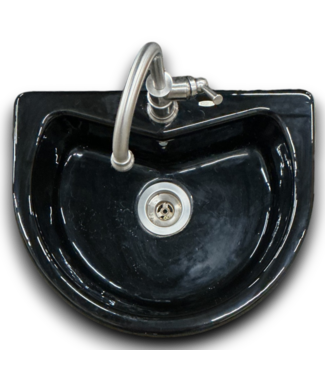 Bud's Warehouse 55435 Black Drop-in Sink With Faucet 22"