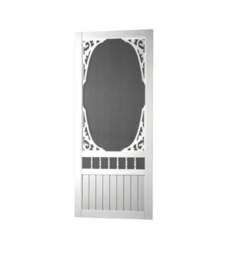 Bud's Warehouse 55444 36 X 80 White Vinyl Decorative Screen Door