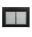55447 Alpine Black Large Cabinet Style Fireplace Doors With Tempered Clear Glass