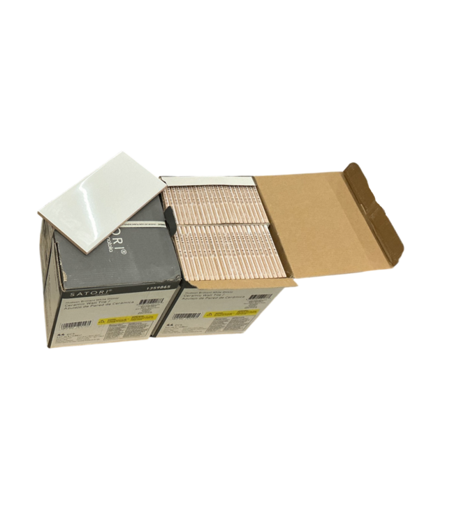 55448 18 Sq. Ft. Glossy Ceramics Wall Tile 4” X 8”