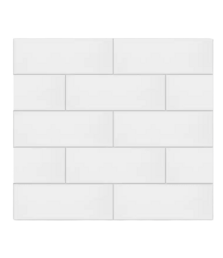 Bud's Warehouse 55448 18 Sq. Ft. Glossy Ceramics Wall Tile 4” X 8”