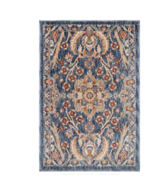 Bud's Warehouse 55451 2 X 3 Blue Indoor Medallion Rectangle Area Rug