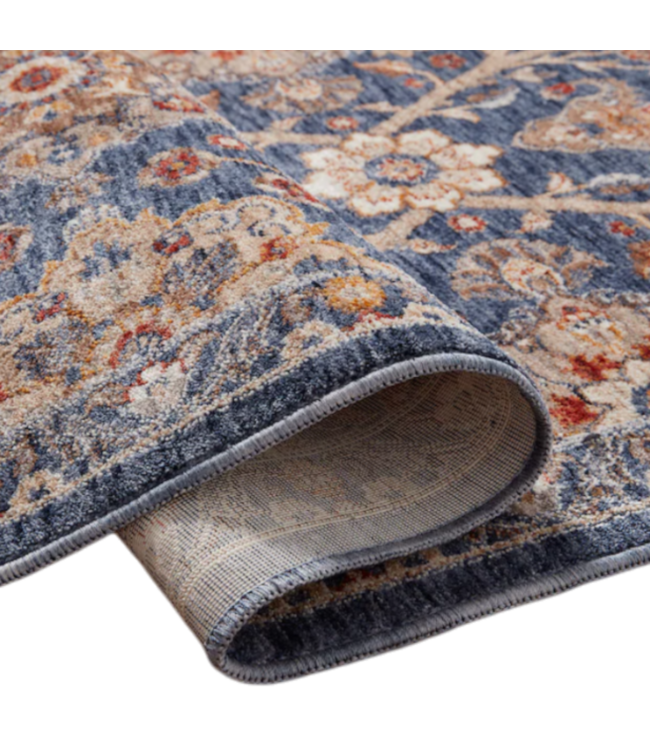 55451 2 X 3 Blue Indoor Medallion Rectangle Area Rug