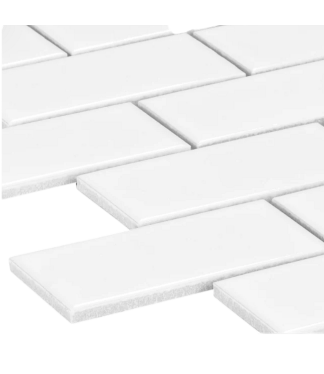 55452 37 Sq. Ft. Glossy White Brilliant Wall Tile 12x12