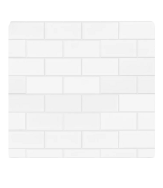 Bud's Warehouse 55452 37 Sq. Ft. Glossy White Brilliant Wall Tile 12x12