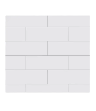 Bud's Warehouse 55454 67 Sq. Ft. Brilliant Glossy White Wall Tile