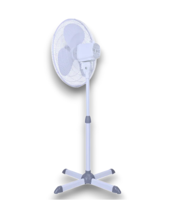 55461 Indoor Oscillating Pedestal Fan In White 16"