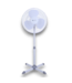 55461 Indoor Oscillating Pedestal Fan In White 16"