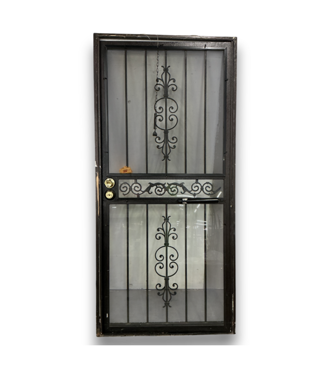 55465 36 X 80 Black Iron Security Door Used