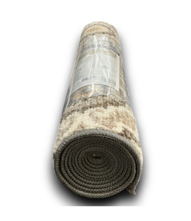 55475 2 X 6’ Gray Tan Bohemian Ivory Runner Rug
