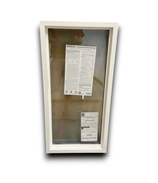 55489 18 W X 36 H White Vinyl Fixed Rectangle Window