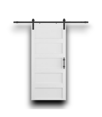 Bud's Warehouse 55491 36 X 84 White 5 Panel Bar Door With Hardware