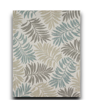 Bud's Warehouse 55501 6’ X 9’ Neutral Fern Area Rug With Stain Master
