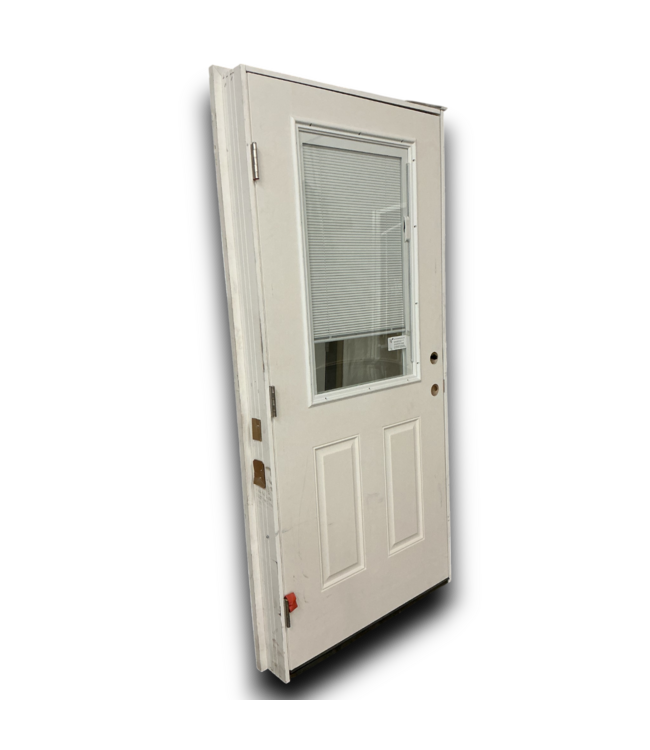 55514 36 X 80 White Half Ligh Prehung Exterior Door