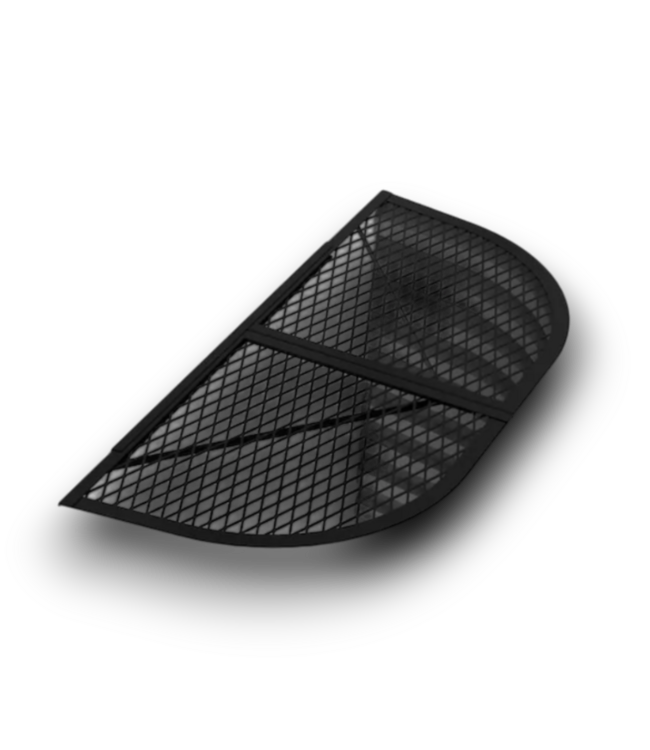 55521 Black Metal Window Well Cover 58"w X 26"h