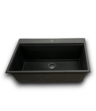Bud's Warehouse 55528 Large 33 X 22 Composite Black Sink