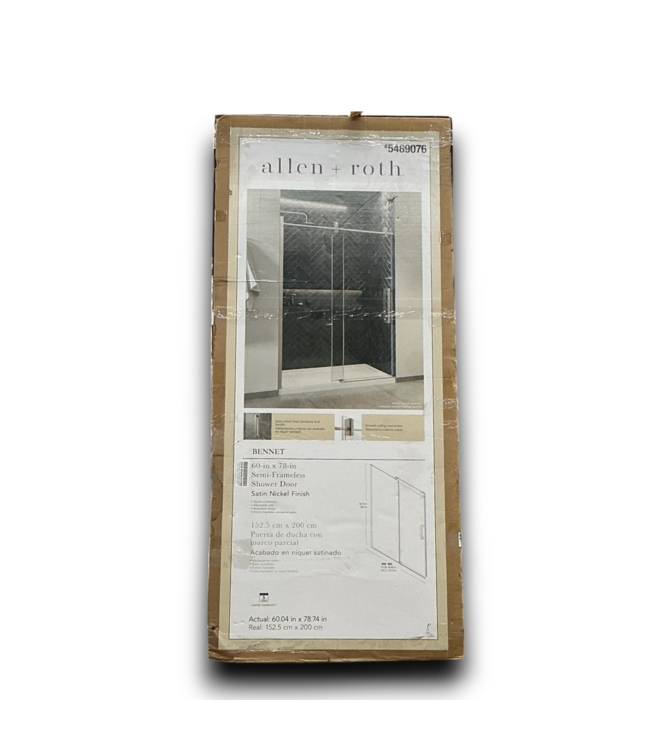 55531 60 X 78 In Glass Shower Doors Semi Frameless