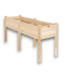 55540 Elevated Natural Wood Planter Box For Patio W/divider Panel