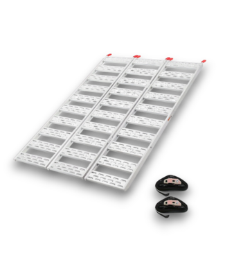 Bud's Warehouse 55544 76" Aluminum Loading Ramp Tri-fold Atv Ramp With Load Straps For Pickup Trucks