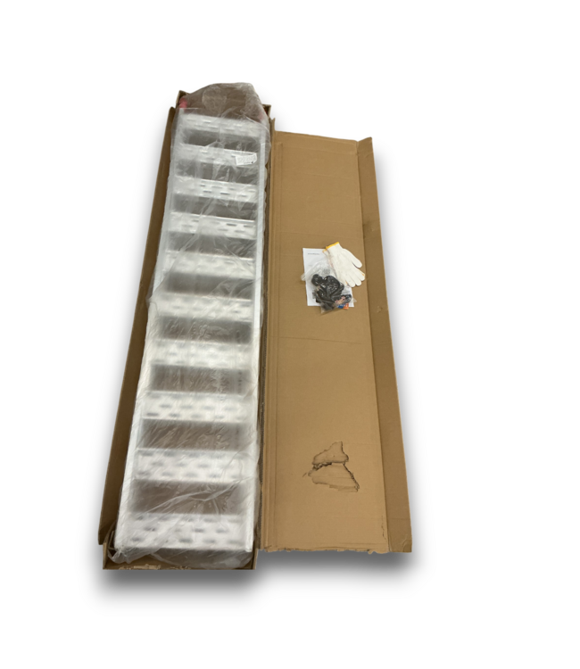 55544 76" Aluminum Loading Ramp Tri-fold Atv Ramp With Load Straps For Pickup Trucks