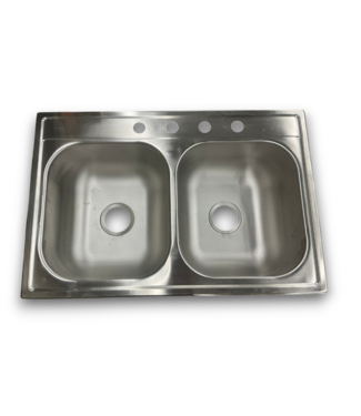Bud's Warehouse 55548 Dayton Drop-in Stainless Steel Double Equal Kitchen Sink