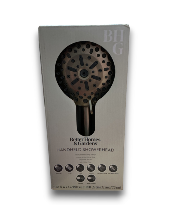 55554 Satin Nickel 8-function Handheld Showerhead
