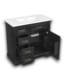 55566 Ready To Assemble Black Freestanding Single Sink Bathroom Vanity 36"