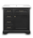 55566 Ready To Assemble Black Freestanding Single Sink Bathroom Vanity 36"