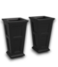 55571 2-pack Square Black Plastic Indoor/outdoor Self Watering Planter