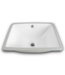 55579 White Rectangle Undermount Bathroom Sink 18"