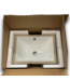 55579 White Rectangle Undermount Bathroom Sink 18"