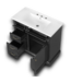 55566 Ready To Assemble Black Freestanding Single Sink Bathroom Vanity 36"