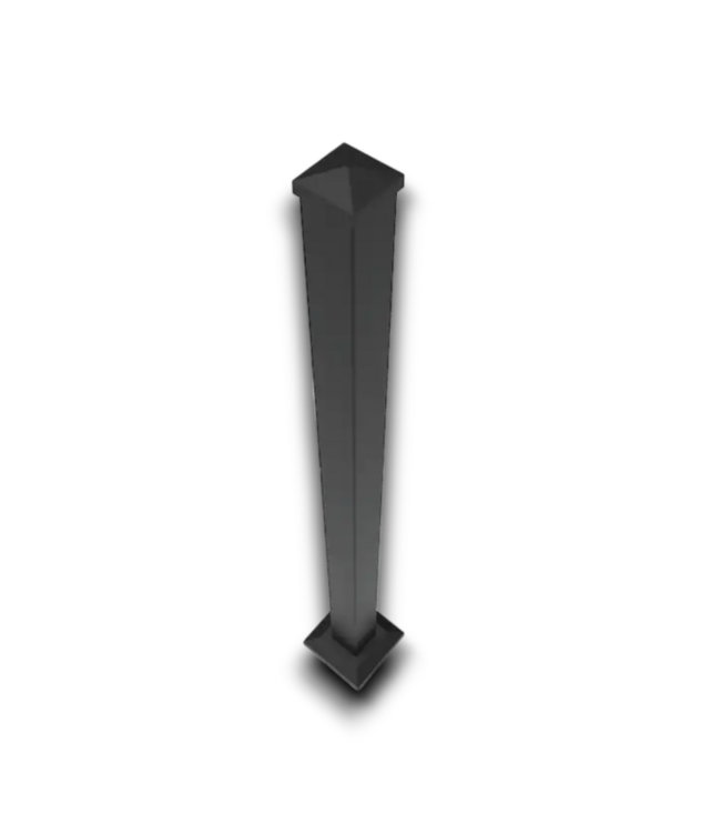 55590 Matte Black Deck Post 4-pack 2.5"w X 4'h