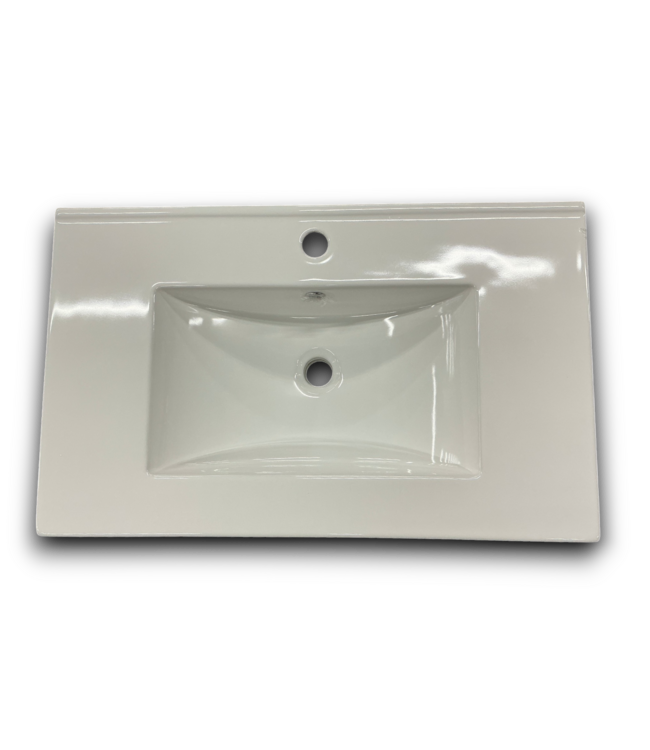 55595 White Basin Ceramic Bathroom Vanity Top Only 30"